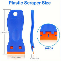 11pcs Plastic Razor Blade Scraper Tool for Stickers Decals Adhesi