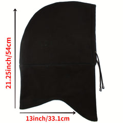 Winter Windproof Hood with Ear Protection and Neck Cover Warm Plush Skiing Mask