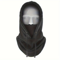 Winter Windproof Hood with Ear Protection and Neck Cover Warm Plush Skiing Mask