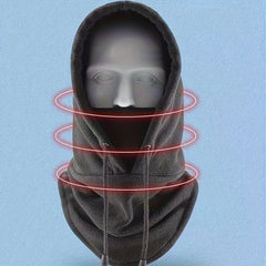 Winter Windproof Hood with Ear Protection and Neck Cover Warm Plush Skiing Mask