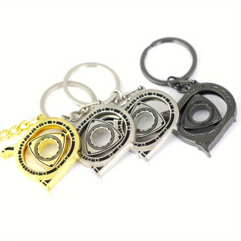 360 Rotatable Car Engine Keychain Charm Pendant