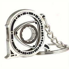 360 Rotatable Car Engine Keychain Charm Pendant