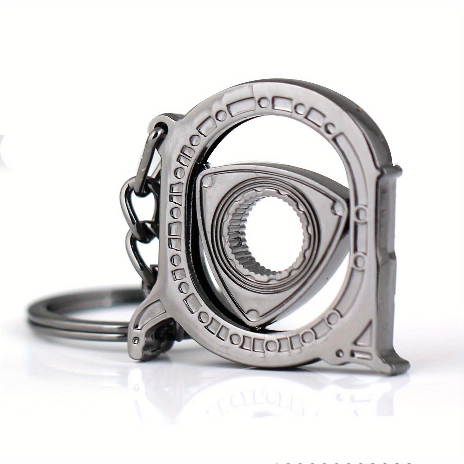 360 Rotatable Car Engine Keychain Charm Pendant