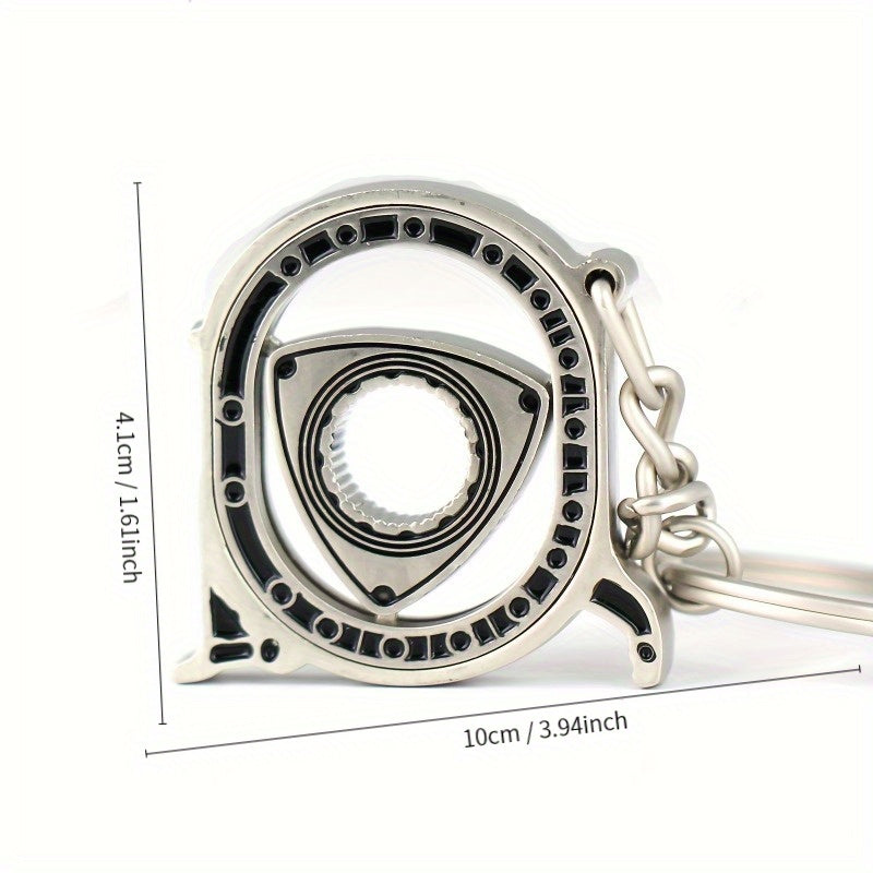 360 Rotatable Car Engine Keychain Charm Pendant