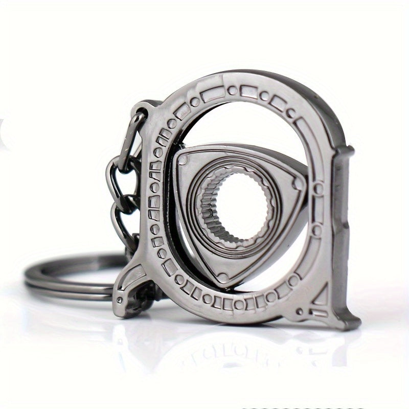 360 Rotatable Car Engine Keychain Charm Pendant