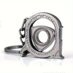 360 Rotatable Car Engine Keychain Charm Pendant