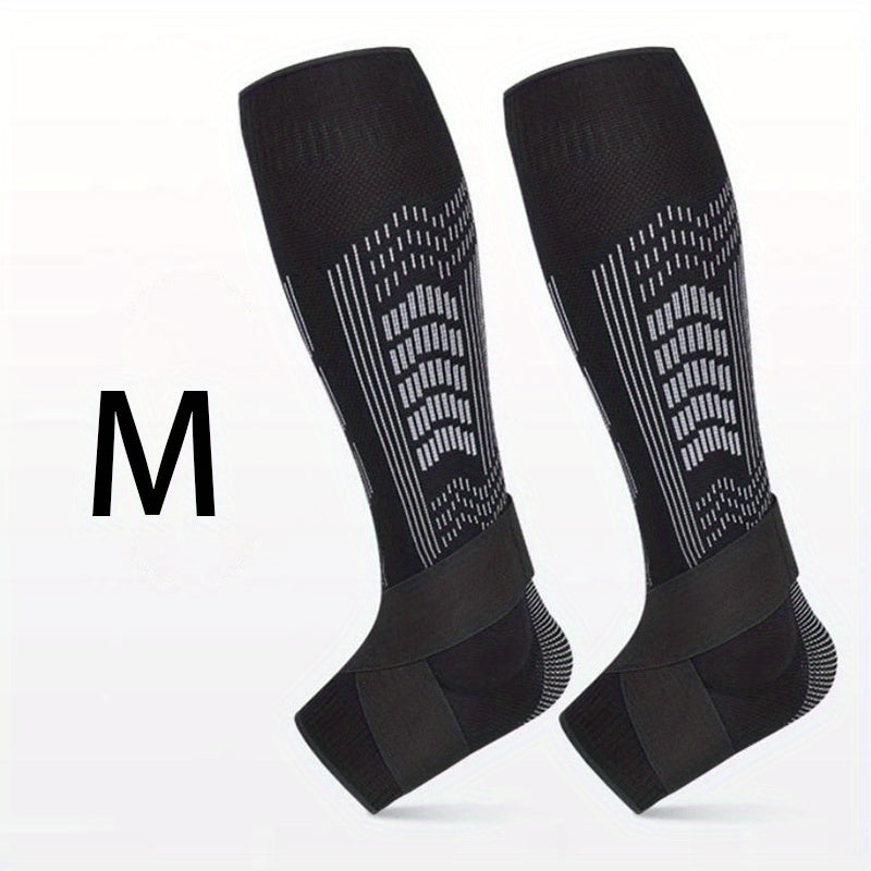 2pcs Compression Calf Ankle Sleeves Anti Collision Shin Guards