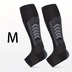 2pcs Compression Calf Ankle Sleeves Anti Collision Shin Guards