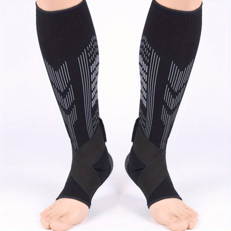 2pcs Compression Calf Ankle Sleeves Anti Collision Shin Guards