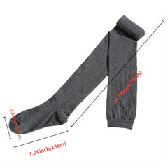 Solid Thigh High Socks Women's Over The Knee Stockings