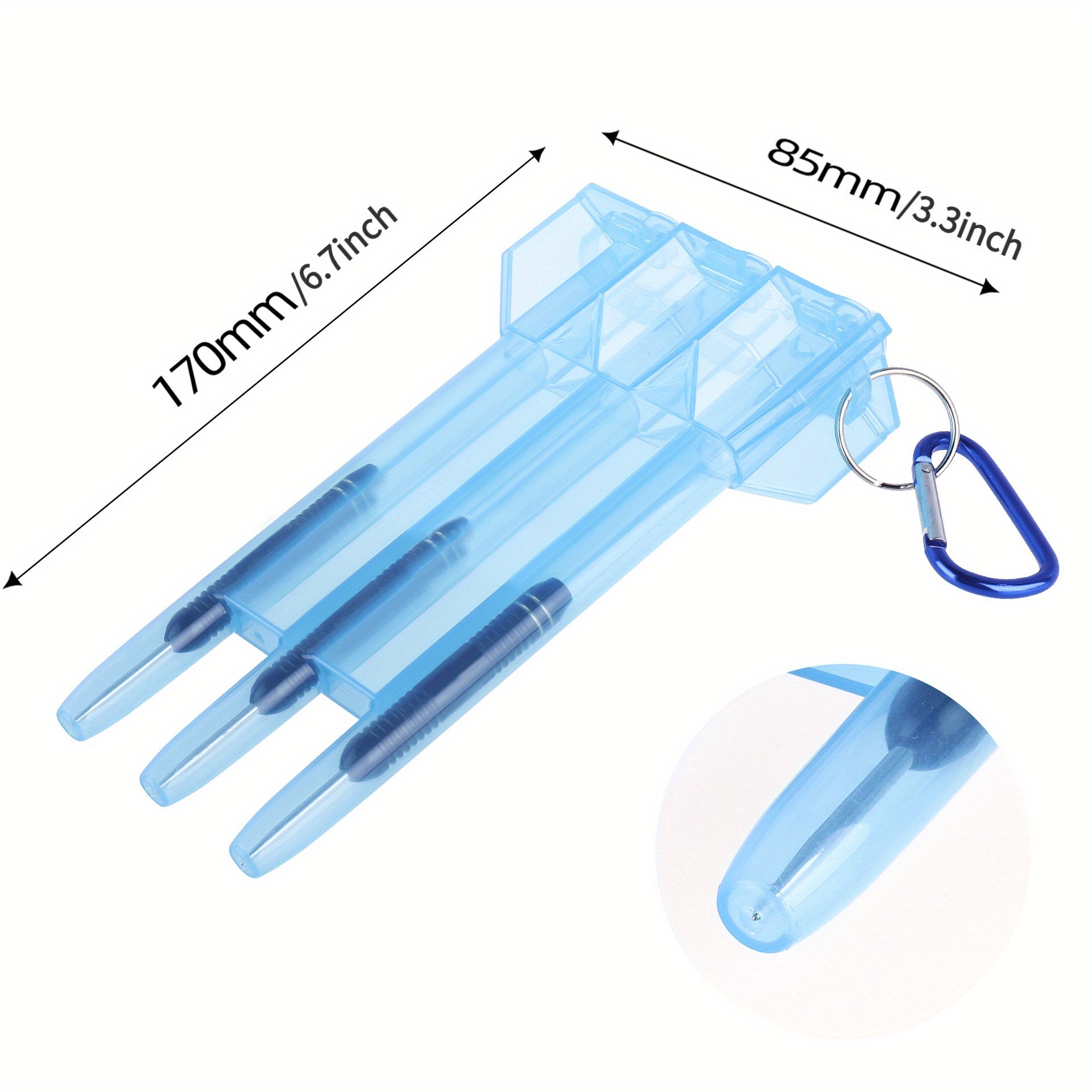50g Clear Plastic Dart Storage Box with Locking Biner