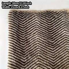 A4 Size Peacock Fur Plush Fabric for Crafts DIY