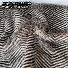 A4 Size Peacock Fur Plush Fabric for Crafts DIY