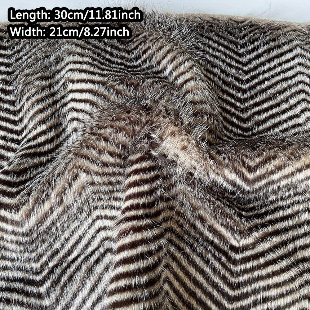 A4 Size Peacock Fur Plush Fabric for Crafts DIY
