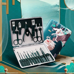 19pcs Nail Clippers Set Stainless Steel Manicure Tool