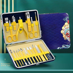 19pcs Nail Clippers Set Stainless Steel Manicure Tool
