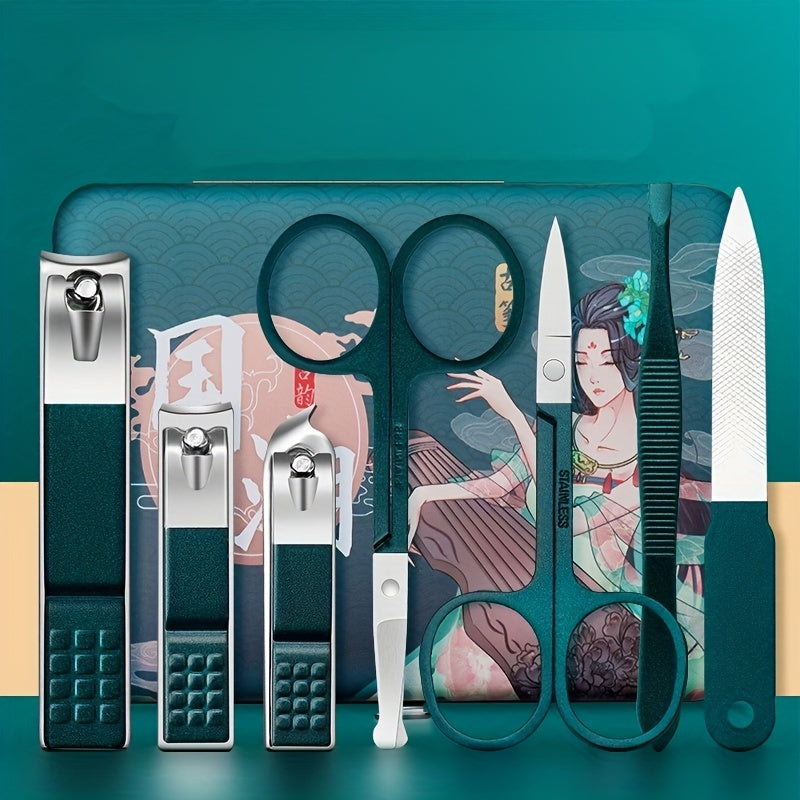 19pcs Nail Clippers Set Stainless Steel Manicure Tool