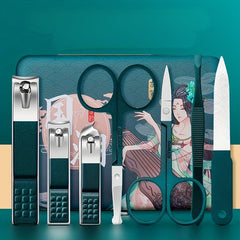 19pcs Nail Clippers Set Stainless Steel Manicure Tool