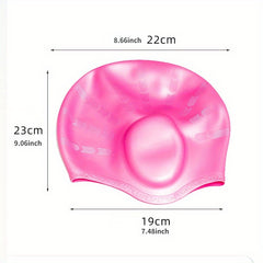 Durable Silicone Swimming Cap Unisex Bath Hats For Short Long Hair