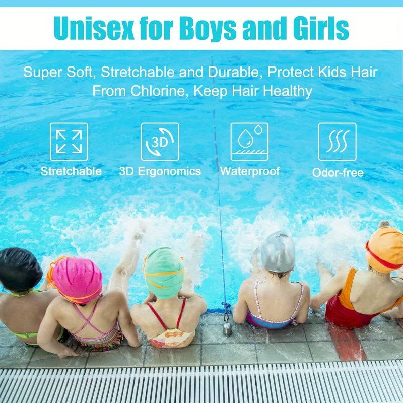 Durable Silicone Swimming Cap Unisex Bath Hats For Short Long Hair