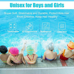 Durable Silicone Swimming Cap Unisex Bath Hats For Short Long Hair