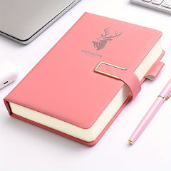A5 Leather Buckle Soft Notebook, 360 Pages