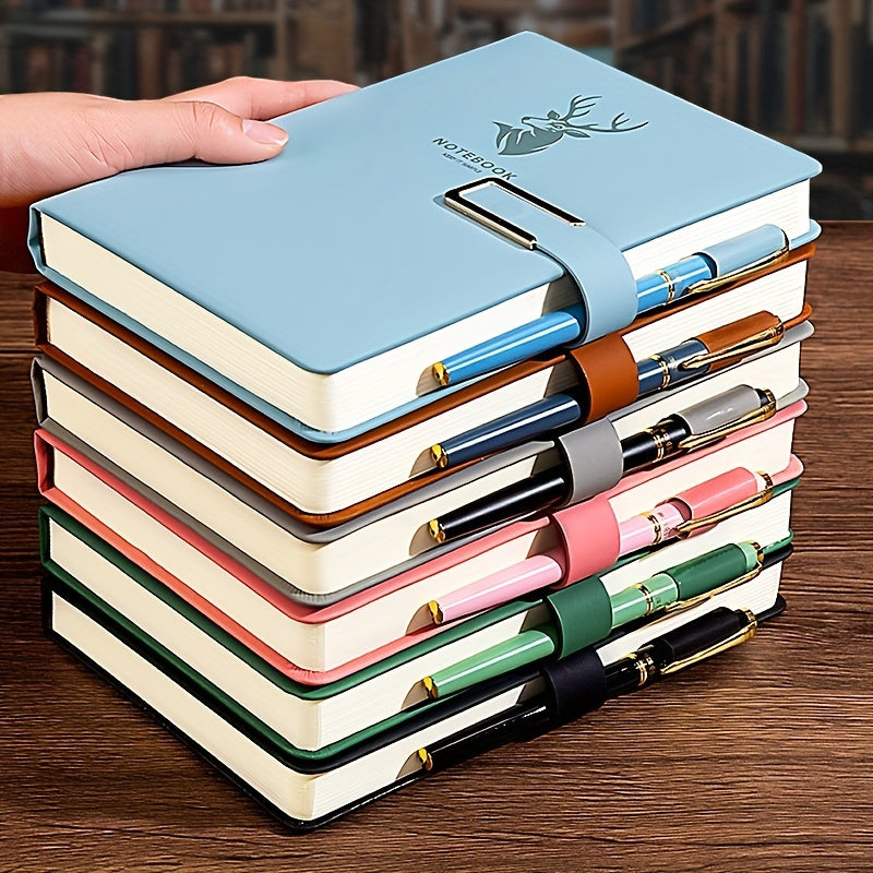 A5 Leather Buckle Soft Notebook, 360 Pages