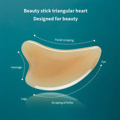 2pcs Chinese Facial Massage Tool Faux OX Horn Gua Sha Board SPA Massage