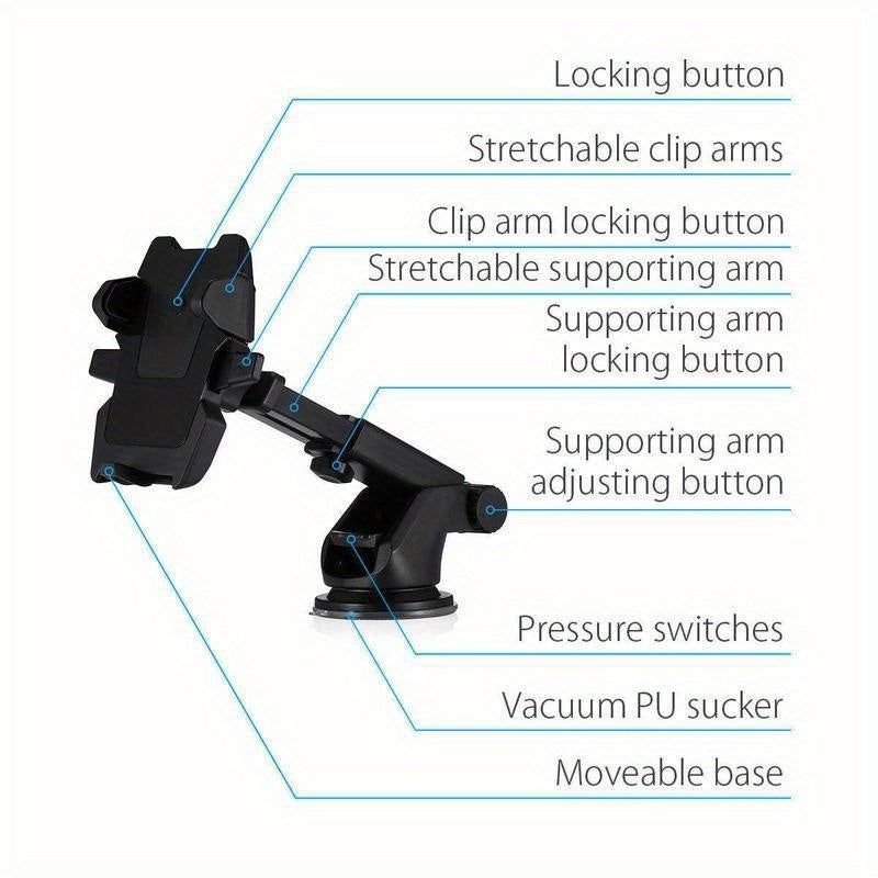 360 Suction Cup Car Phone Holder Windshield Mobile Phone Holder