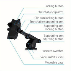 360 Suction Cup Car Phone Holder Windshield Mobile Phone Holder