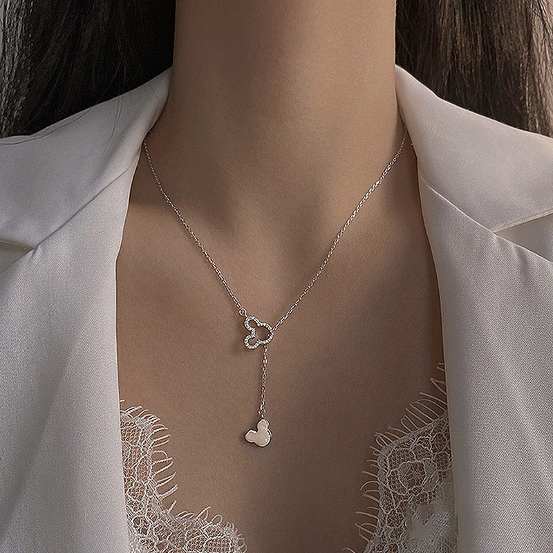 Mouse Pendant Necklace Clavicle Chain Accessories Christmas Gift