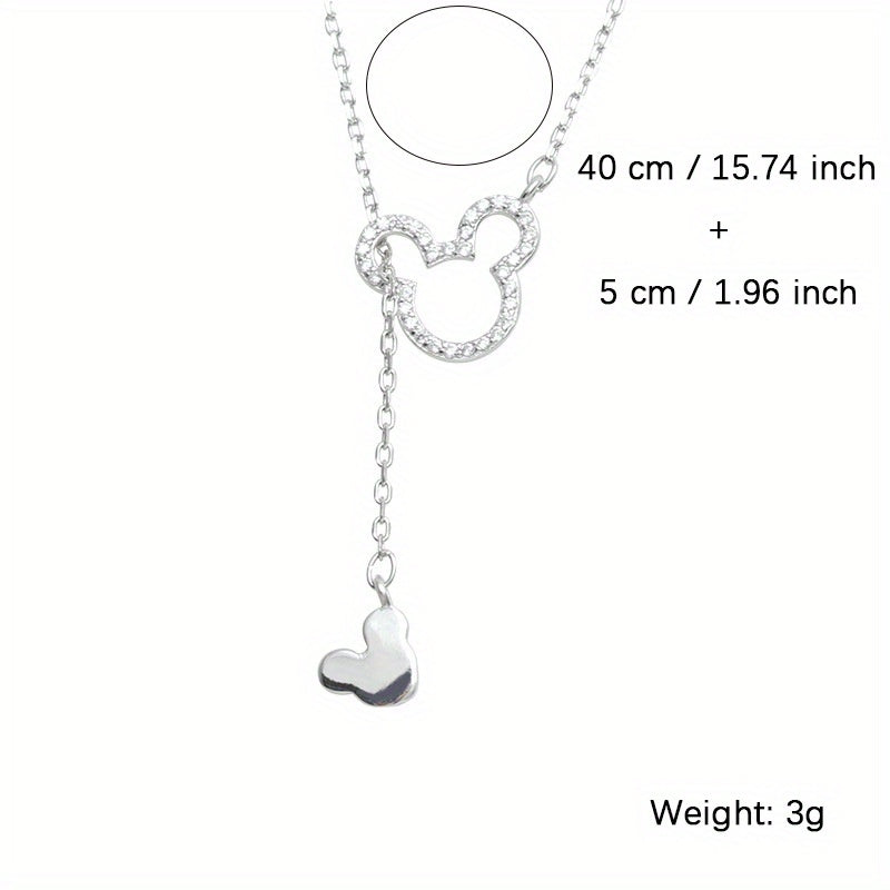 Mouse Pendant Necklace Clavicle Chain Accessories Christmas Gift
