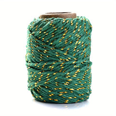 20m Golden Red Green 2mm Christmas Twine For Gift Wrapping DIY Crafts