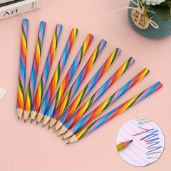 1pc Rainbow Pencil Four Core Pencil Graffiti Drawing Stationery