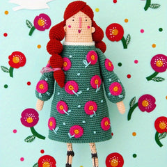 Hand woven Doll Diy Material Package Wool Crochet Material Teacher Doll Gift