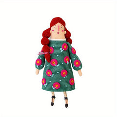 Hand woven Doll Diy Material Package Wool Crochet Material Teacher Doll Gift