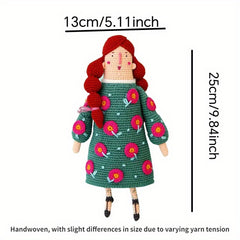 Hand woven Doll Diy Material Package Wool Crochet Material Teacher Doll Gift