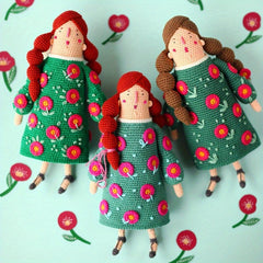 Hand woven Doll Diy Material Package Wool Crochet Material Teacher Doll Gift
