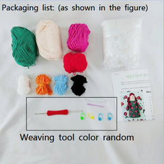 Hand woven Doll Diy Material Package Wool Crochet Material Teacher Doll Gift