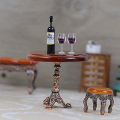 Mini Retro Furniture Square Table for Doll House