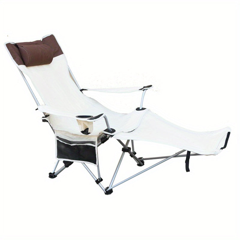 Outdoor Folding Chair Portable Beach Chair Moon Chair Lounge Folding Bed