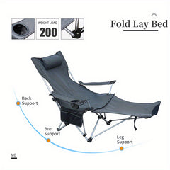 Outdoor Folding Chair Portable Beach Chair Moon Chair Lounge Folding Bed