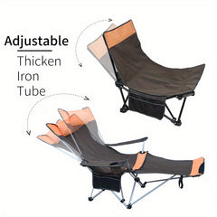 Outdoor Folding Chair Portable Beach Chair Moon Chair Lounge Folding Bed