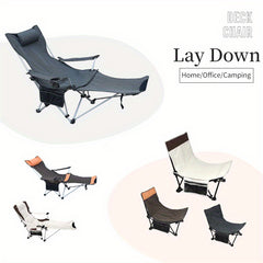 Outdoor Folding Chair Portable Beach Chair Moon Chair Lounge Folding Bed