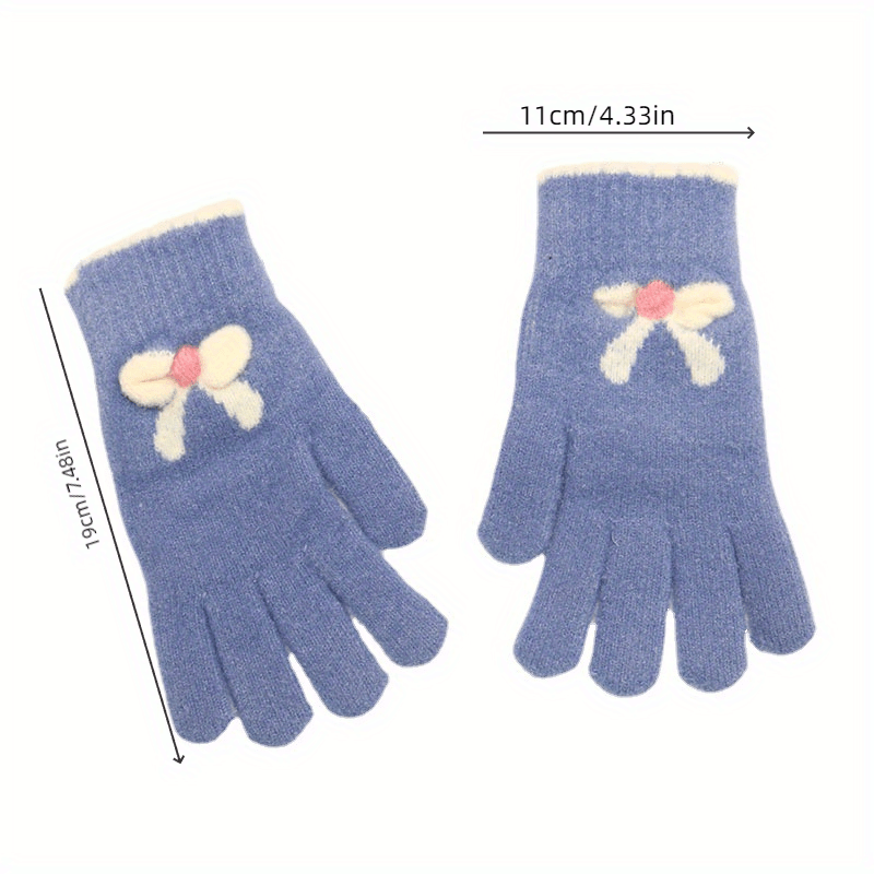 Warm Plush Finger Splitting Gloves Touch Screen Cycling Winter Knitted 5 Fingers