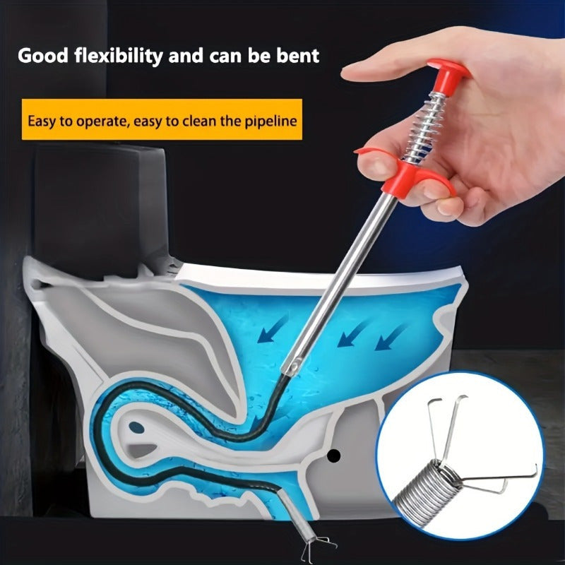 2pcs Pipeline Hook Sewers Clip Hair Remover Dredge Tool