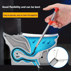 2pcs Pipeline Hook Sewers Clip Hair Remover Dredge Tool