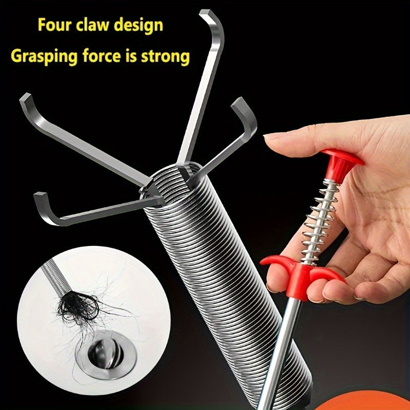 2pcs Pipeline Hook Sewers Clip Hair Remover Dredge Tool