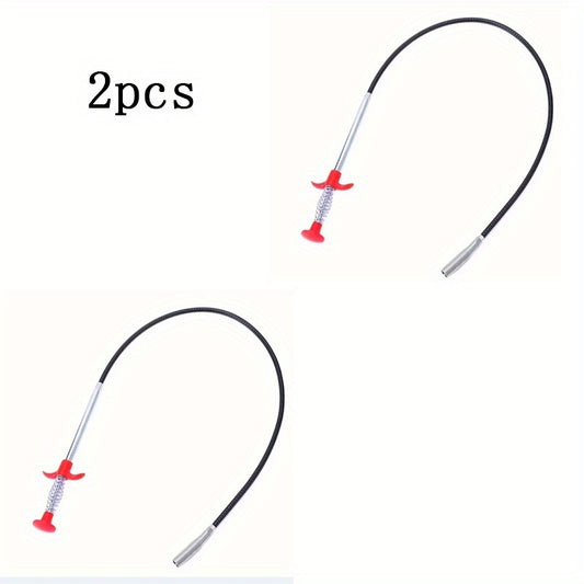 2pcs Pipeline Hook Sewers Clip Hair Remover Dredge Tool