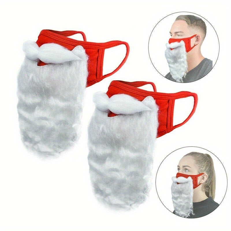 Santa Claus Beard Mask Christmas Cosplay Festive Supplies Costume